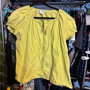 Van Heusen Lime Blouse with Ruffle Detail